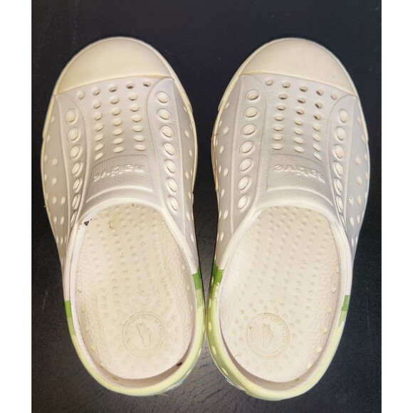 Native Bloom Little Kids Marble, White Size C8 Unisex Slip On Lite Sandals - Picture 6 of 9